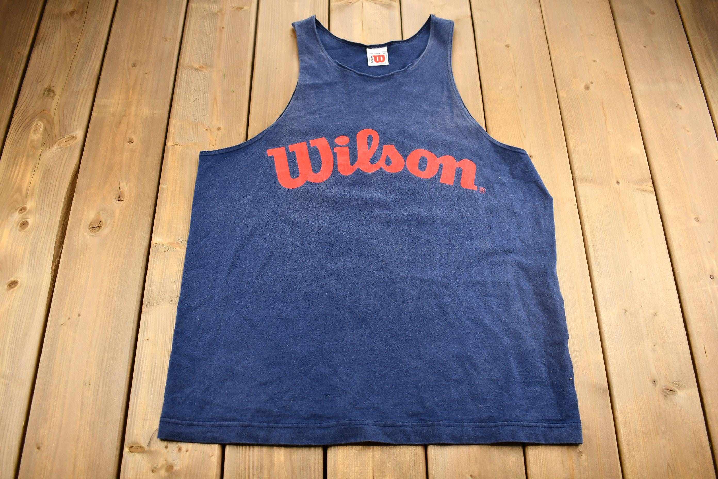 Vintage 1990s Wilson Athletics Simple Logo Graphic Tank Top