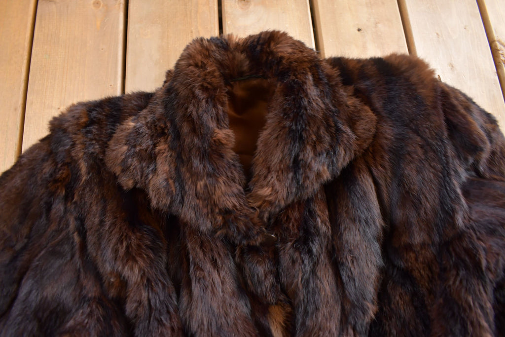 Vintage 1970s Full Length Brown Mink Fur Coat