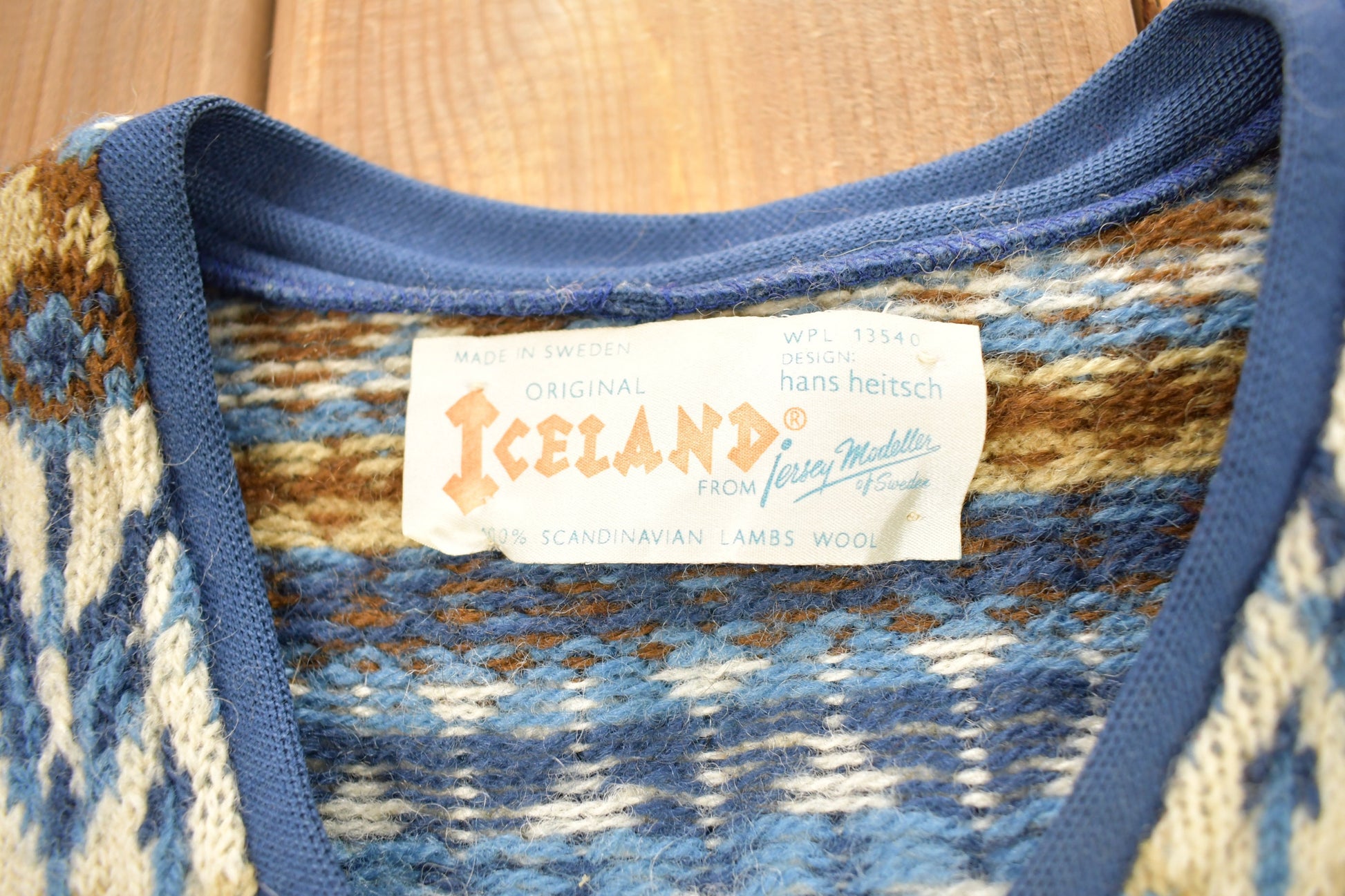 Vintage 1960s Icelandic Hand Knit Sweater