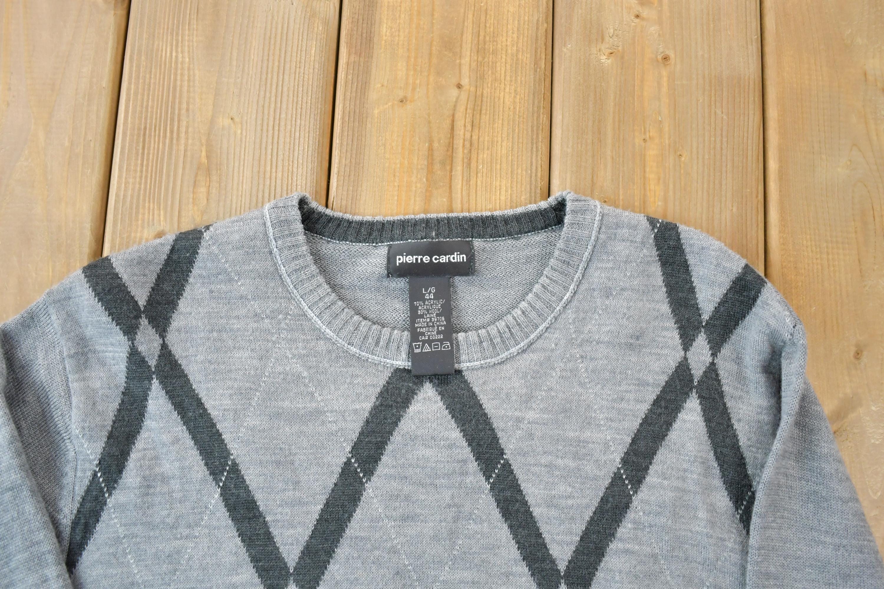 Vintage 1990s Pierrre Cardin Knit Crewneck Sweater