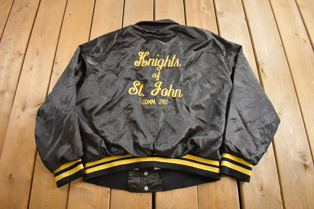 Vintage 1980s Knights Of St John Comm 281 Satin Jacket