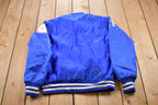 Vintage 1980s Tech Baseball Embroidered Satin Bomber Jacket