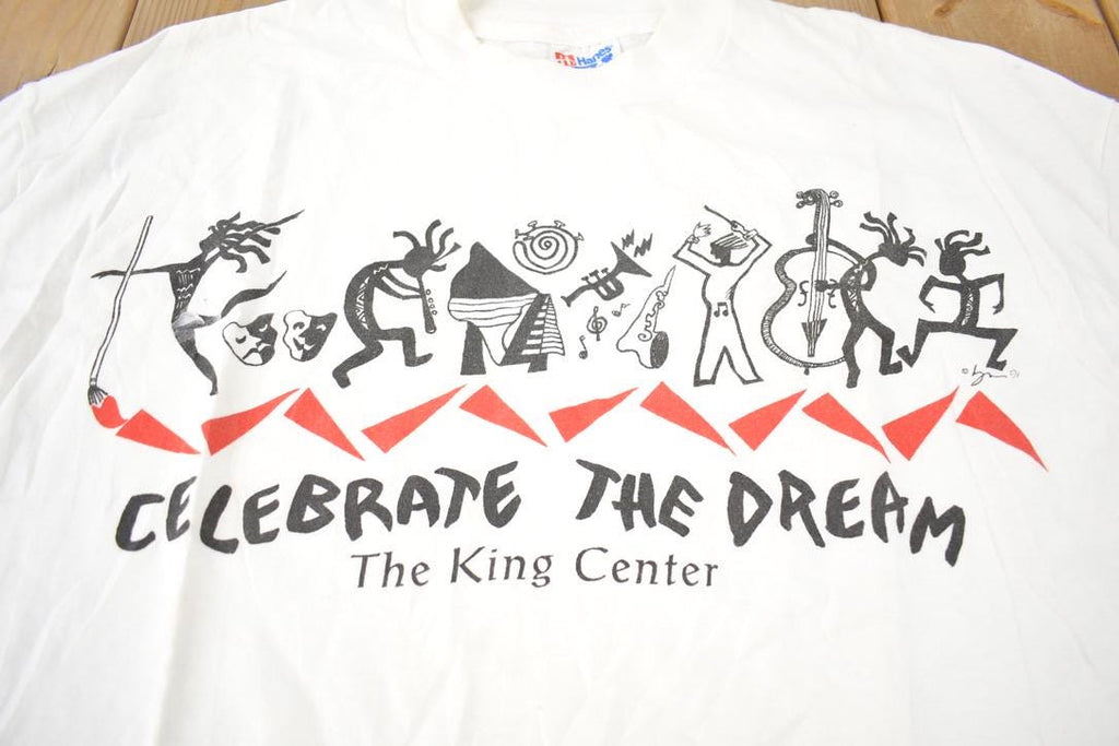 Vintage 1990s Celebrate The Dream The King Center Single Stitch Souvenir Travel T-Shirt Made In USA