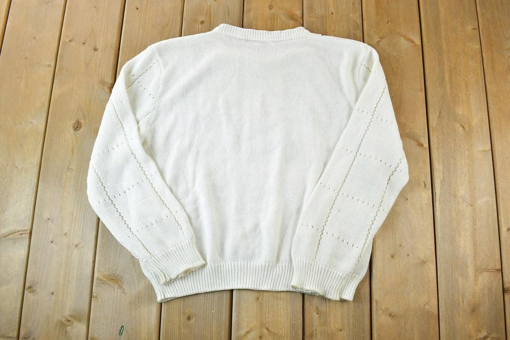 Vintage 1990s Stevemore Knit Abstract Pattern Crewneck Sweater