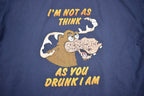 Vintage 1990s Funny Drunk Deer Graphic T-Shirt