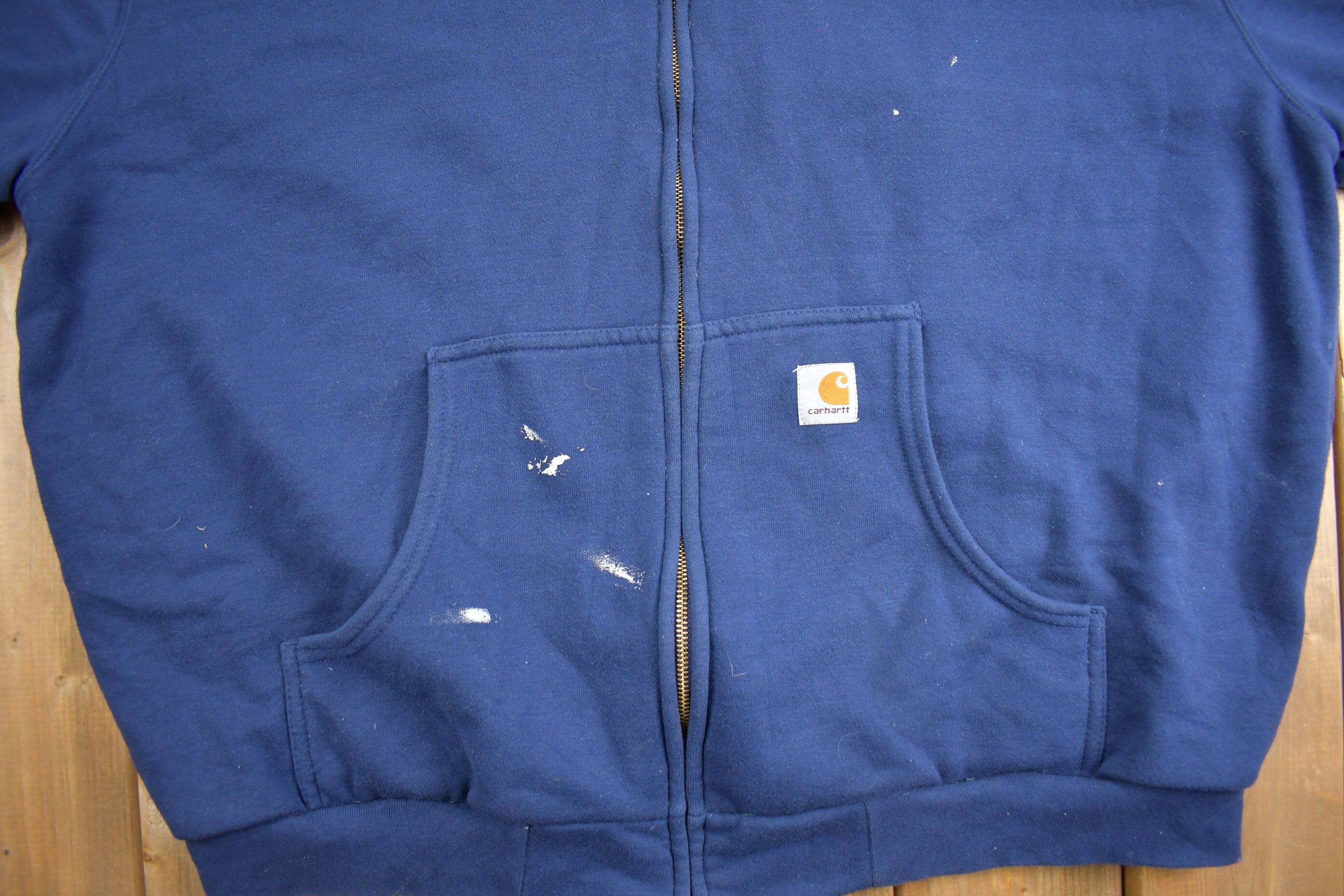 Vintage 1990s Carhartt Thermal Lined Zip Up Hoodie Size 2XL