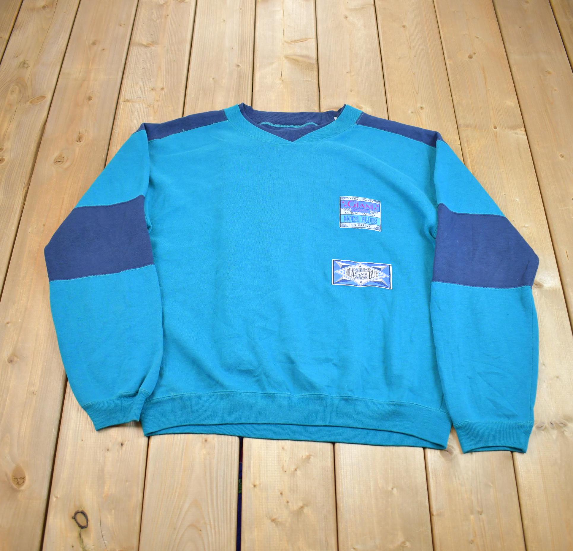 Vintage 1990s Moda Blues Embroidered Crewneck Sweatshirt