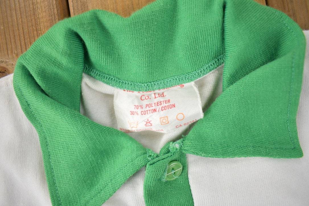 Vintage 1980s Waterloo-Oxford Jazz Striped Polo Shirt Made In Canada