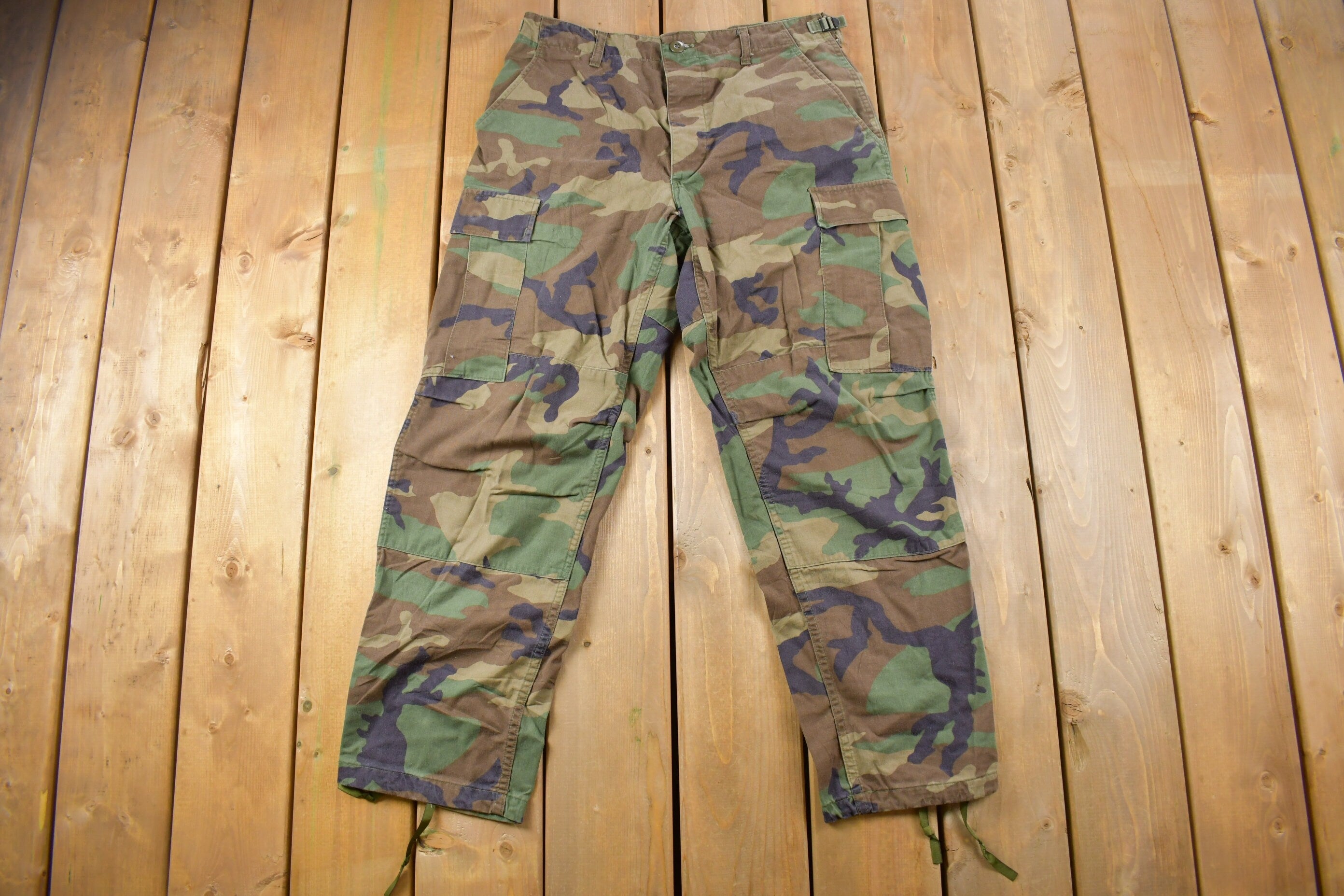 Vintage 1990s Army Camouflage Cargo Pants Size 32 x 28