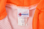 Vintage 1990'S Orange Blank Hoodie Thermal Lined Sweatshirt