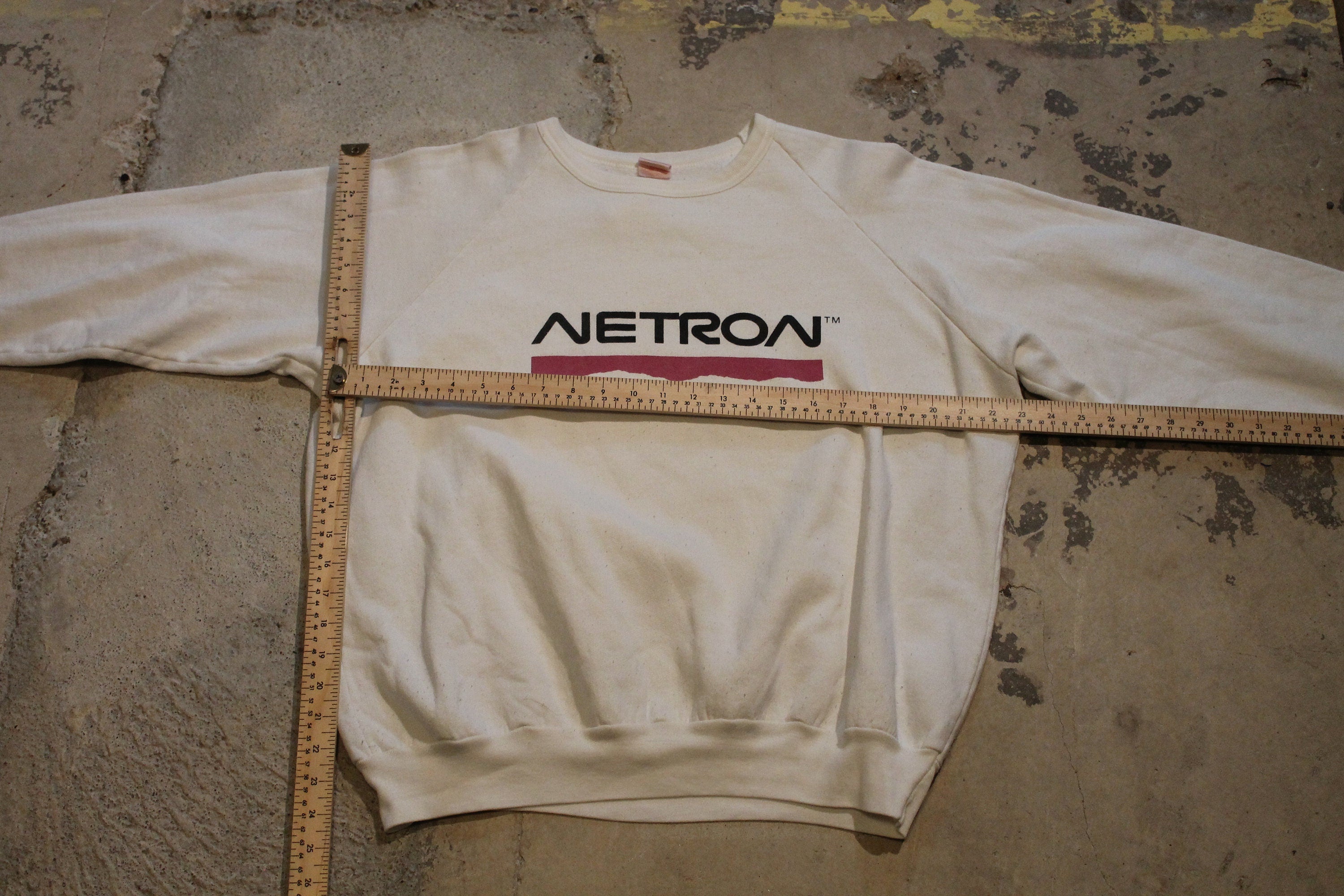 Vintage 1990s Netron Spell Out Logo Graphic Crewneck Sweater