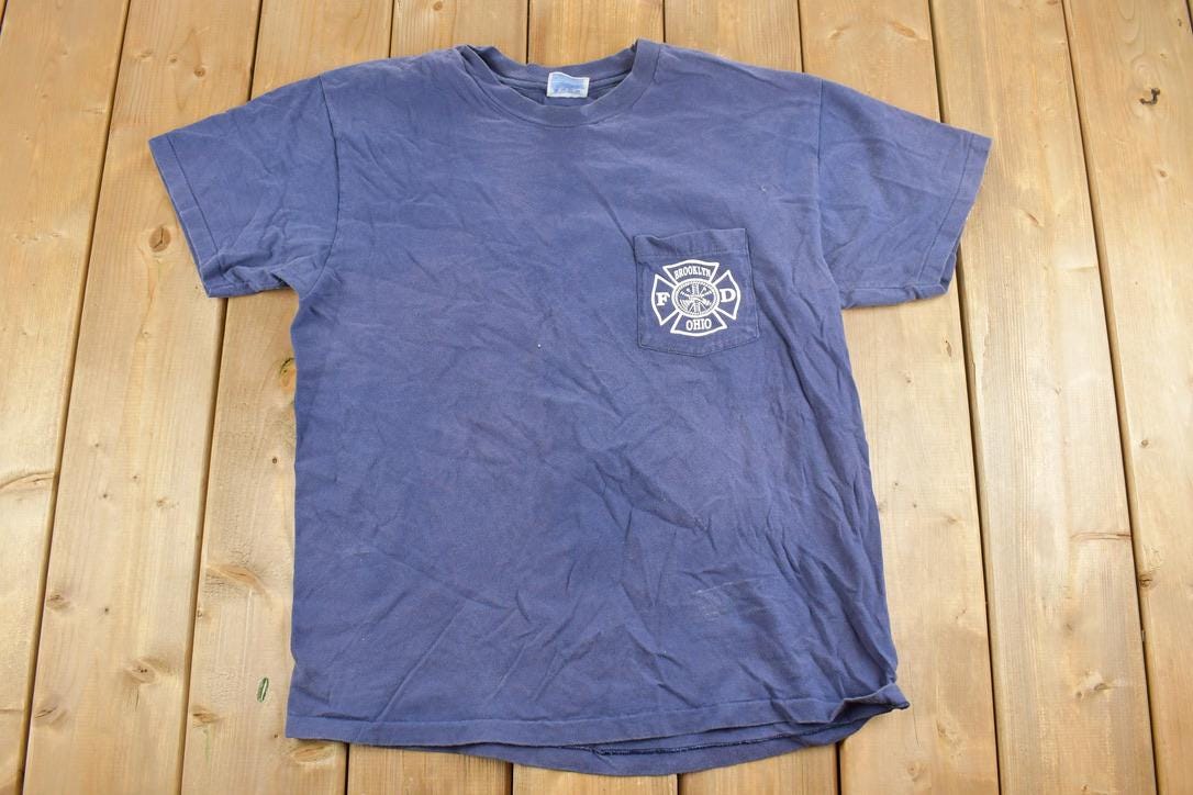 Vintage 1990s Brooklyn Ohio Fire Souvenir T-Shirt