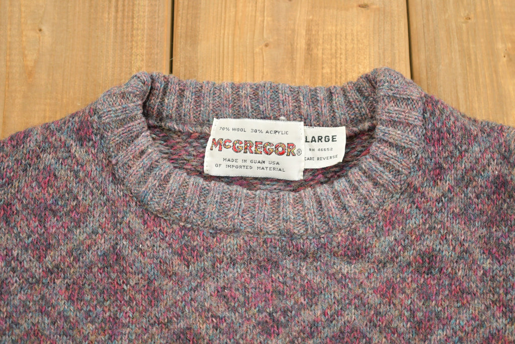 Vintage 1990s McGregor Geometric Patterned Crewneck Sweater