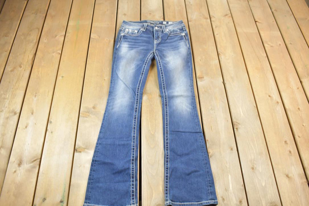 Vintage Y2K Miss Me Bedazzled Low Rise Jeans Size 26x33