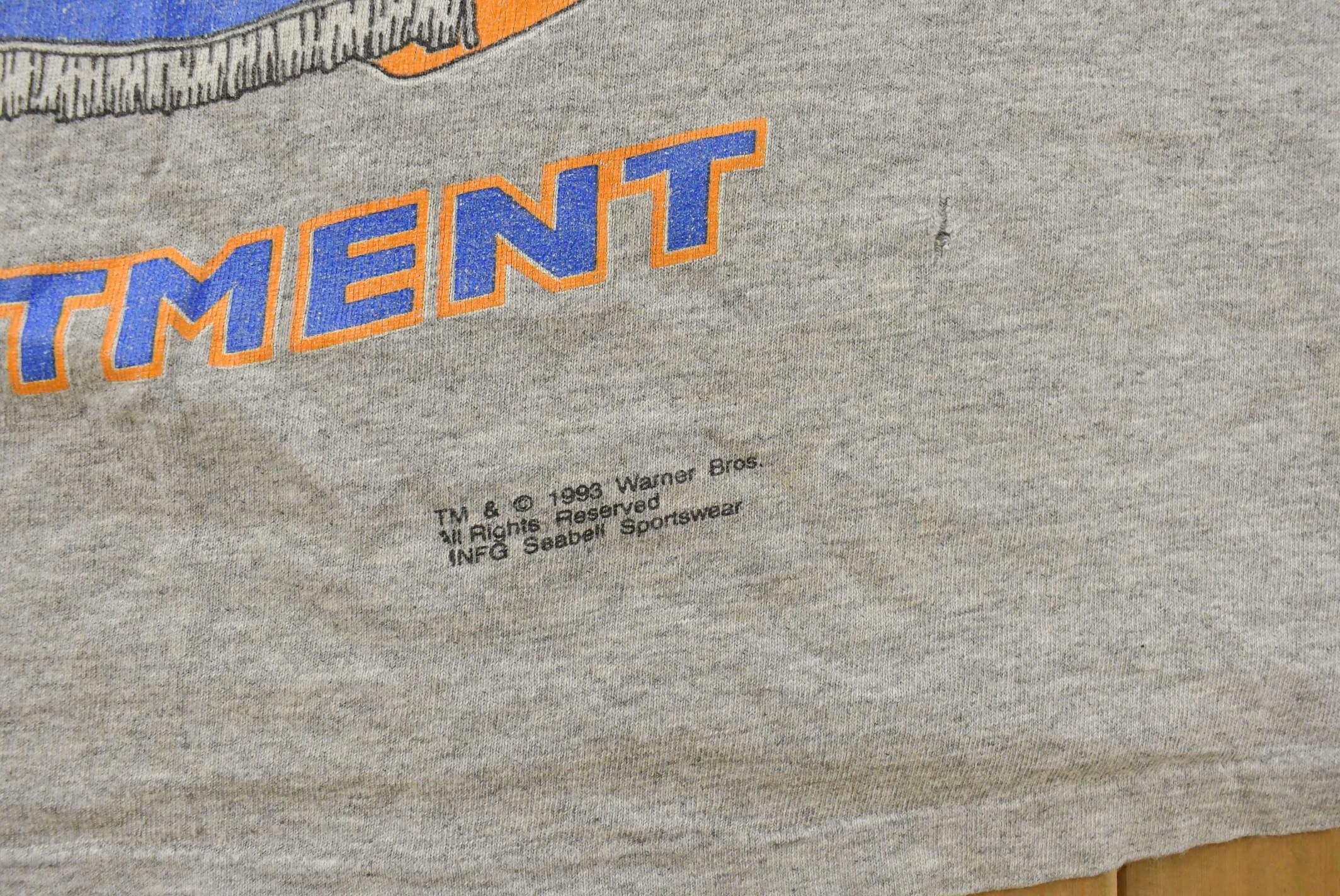 Vintage 1990s Looney Tunes Bugs Bunny Taz Athletic T-Shirt Men's XL / Made in USA / 90s Single Stitch Tee / 90s Warner Bros