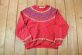 Vintage 1990s Northern Isles Christmas Knit Hand Embroidered Crewneck Sweater