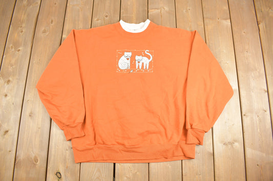 Vintage 1980s Cute Kitten Crewneck / 90s Crewneck / Nature / Animals / Vintage Sweatshirt / Streetwear / Pullover Sweatshirt / Made In USA