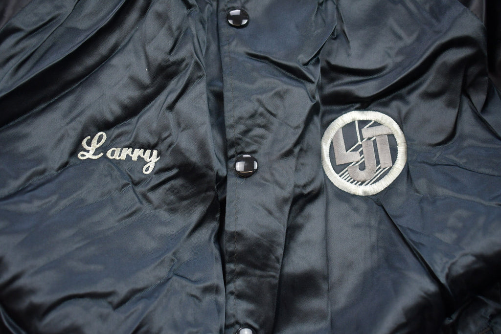 Vintage 1990s Hartwell Embroidered Satin Bomber Jacket
