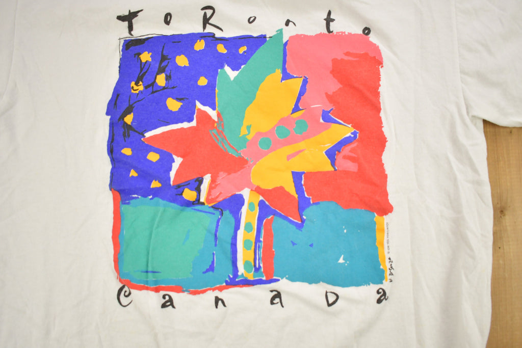 Vintage 1990s Toronto Canada Graphic Souvenir T Shirt