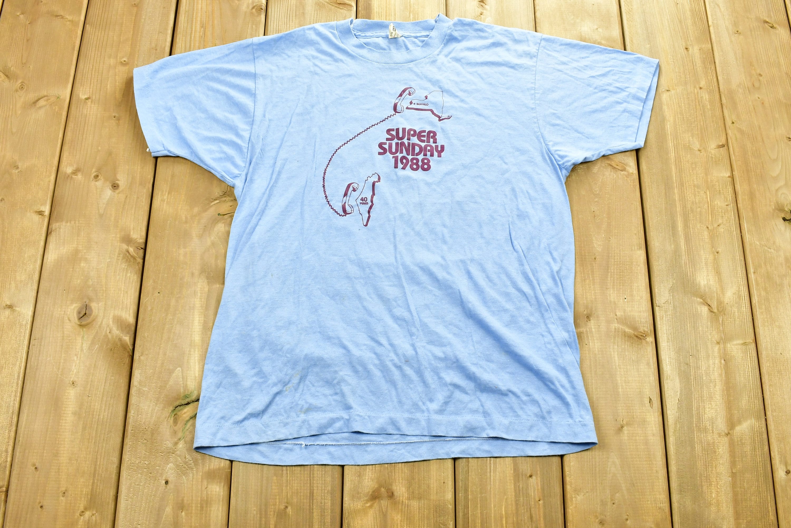 Vintage 1988 Super Sunday One Family T-Shirt