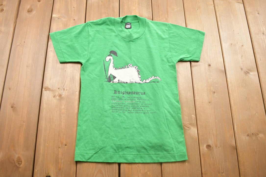 Vintage 1990s Clarkson University Knightasaurus Definition Collegiate T-Shirt