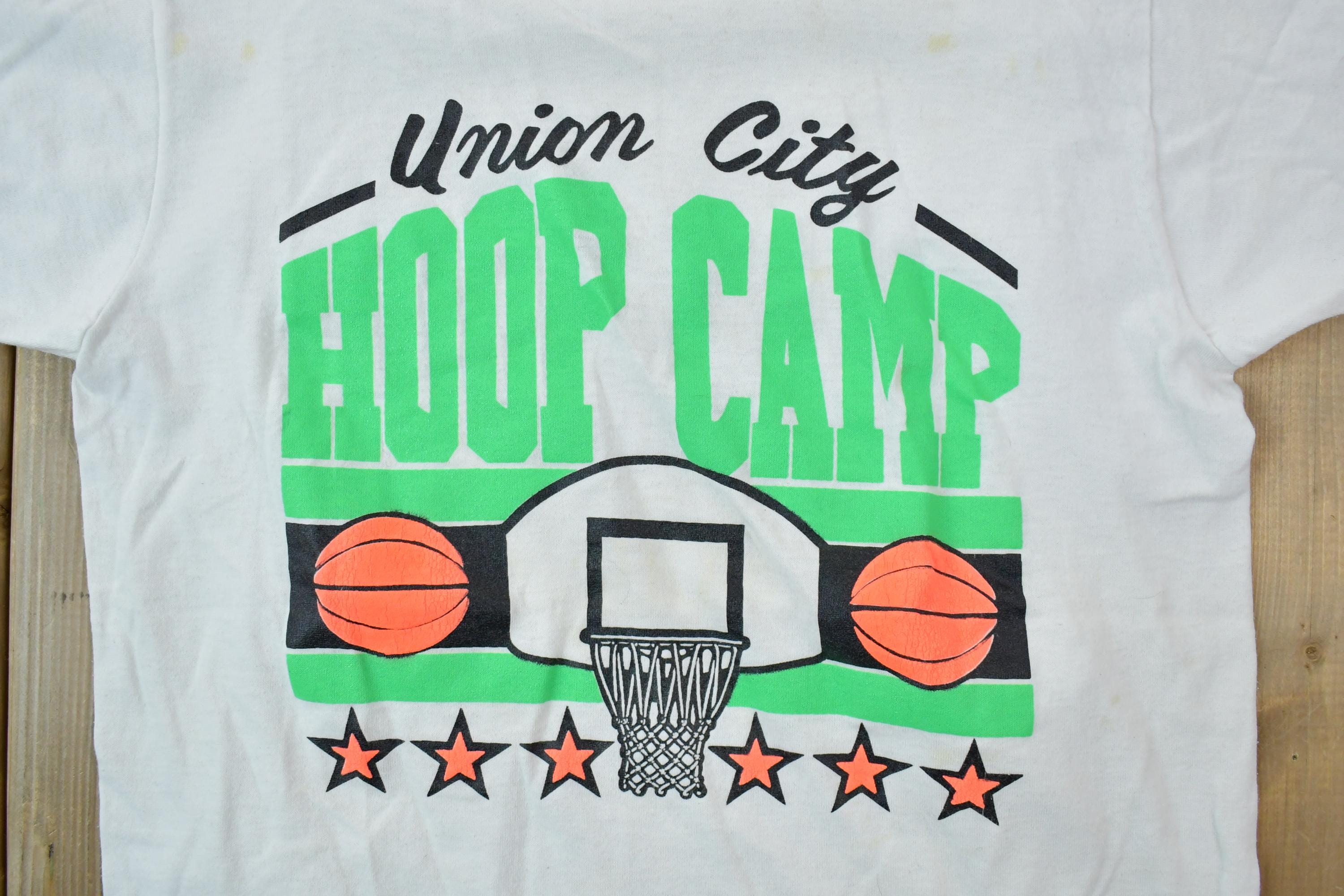 Vintage 1990s Union City Hoop Camp Basketball Souvenir T-Shirt