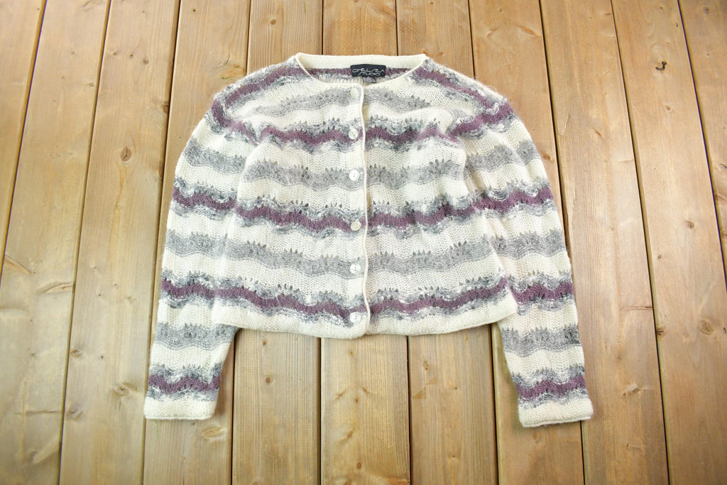 Vintage 1990s Chelsea Studio Mohair Knit Cardigan Sweater Women's S-M