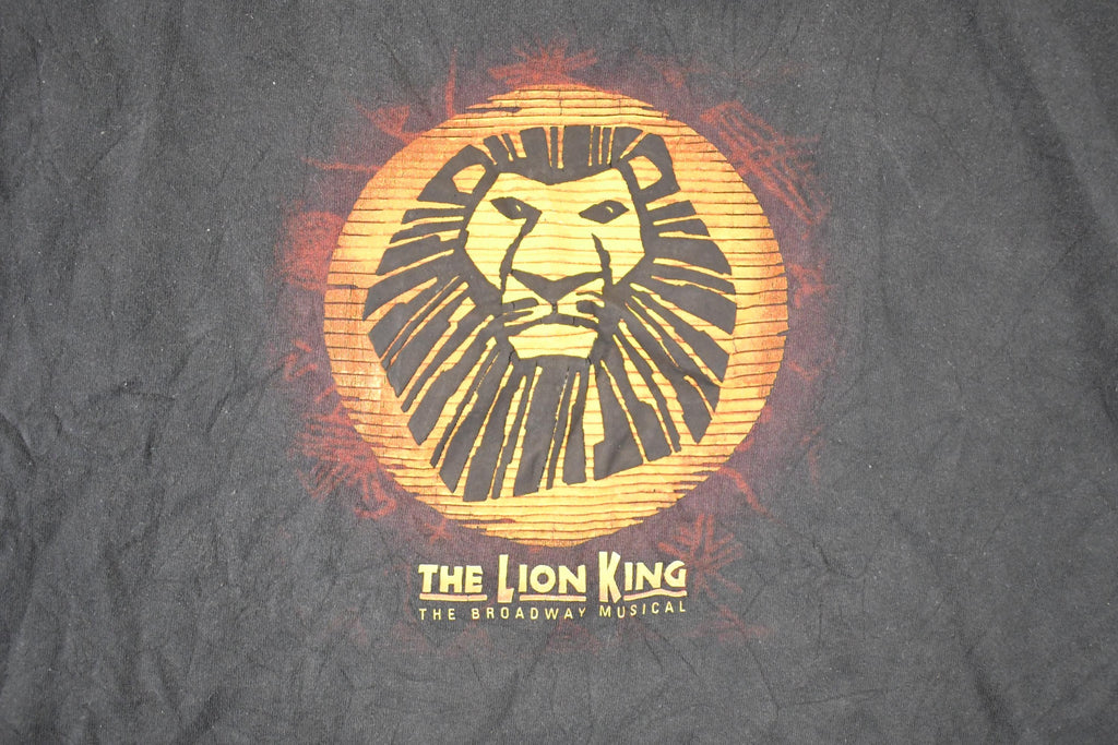 Vintage Y2K Disney The Lion King Broadway Tour Souvenir Travel T-Shirt Men's XL