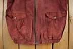 Vintage 1980s Hides Suede Leather Bomber Jacket