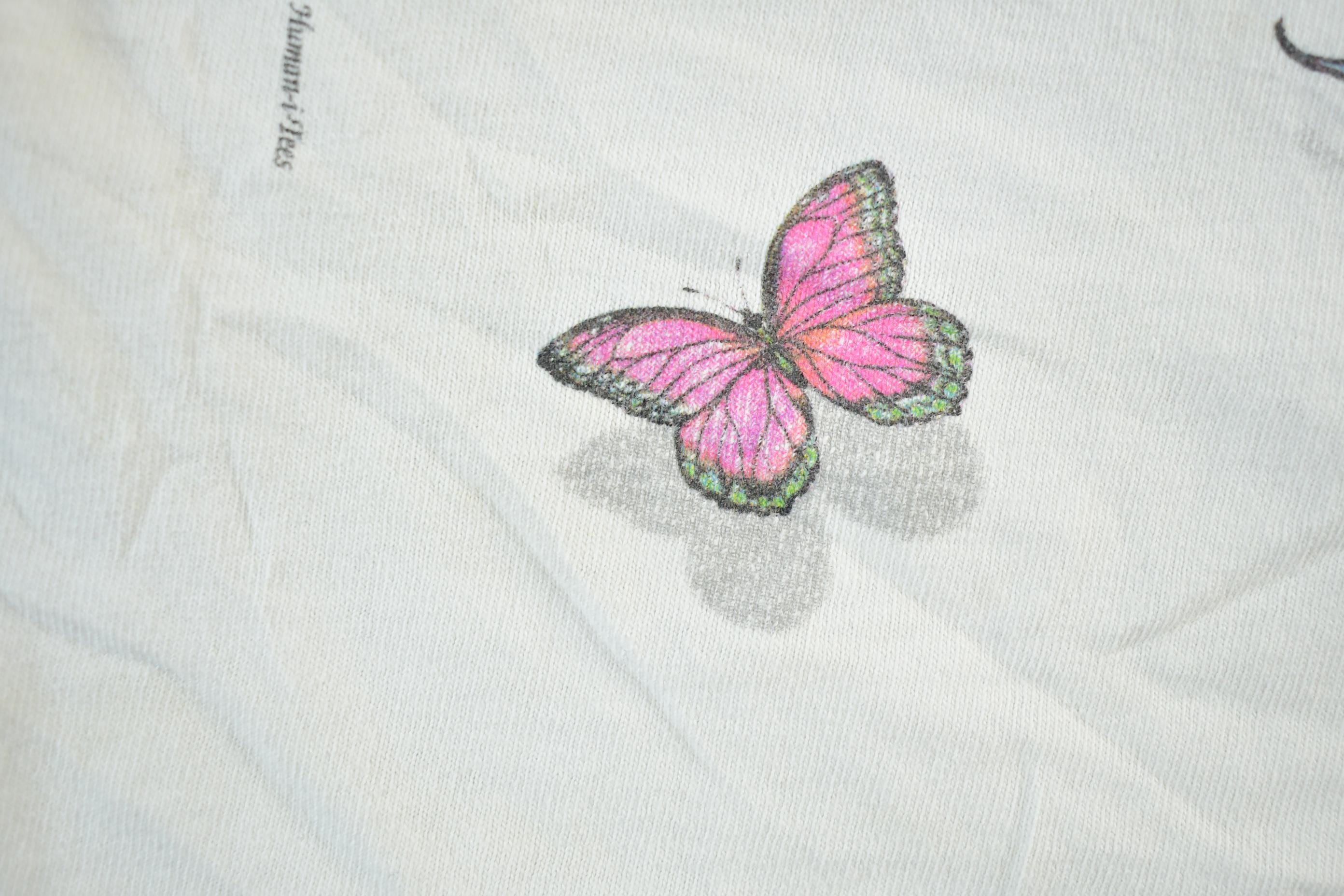 Vintage 1990s Butterfly Single Stitch Graphic T-Shirt Adult Medium