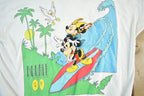 Vintage 1980s Mickey Mouse Surfing Sleeveless Vest Sweatshirt Women's Medium /