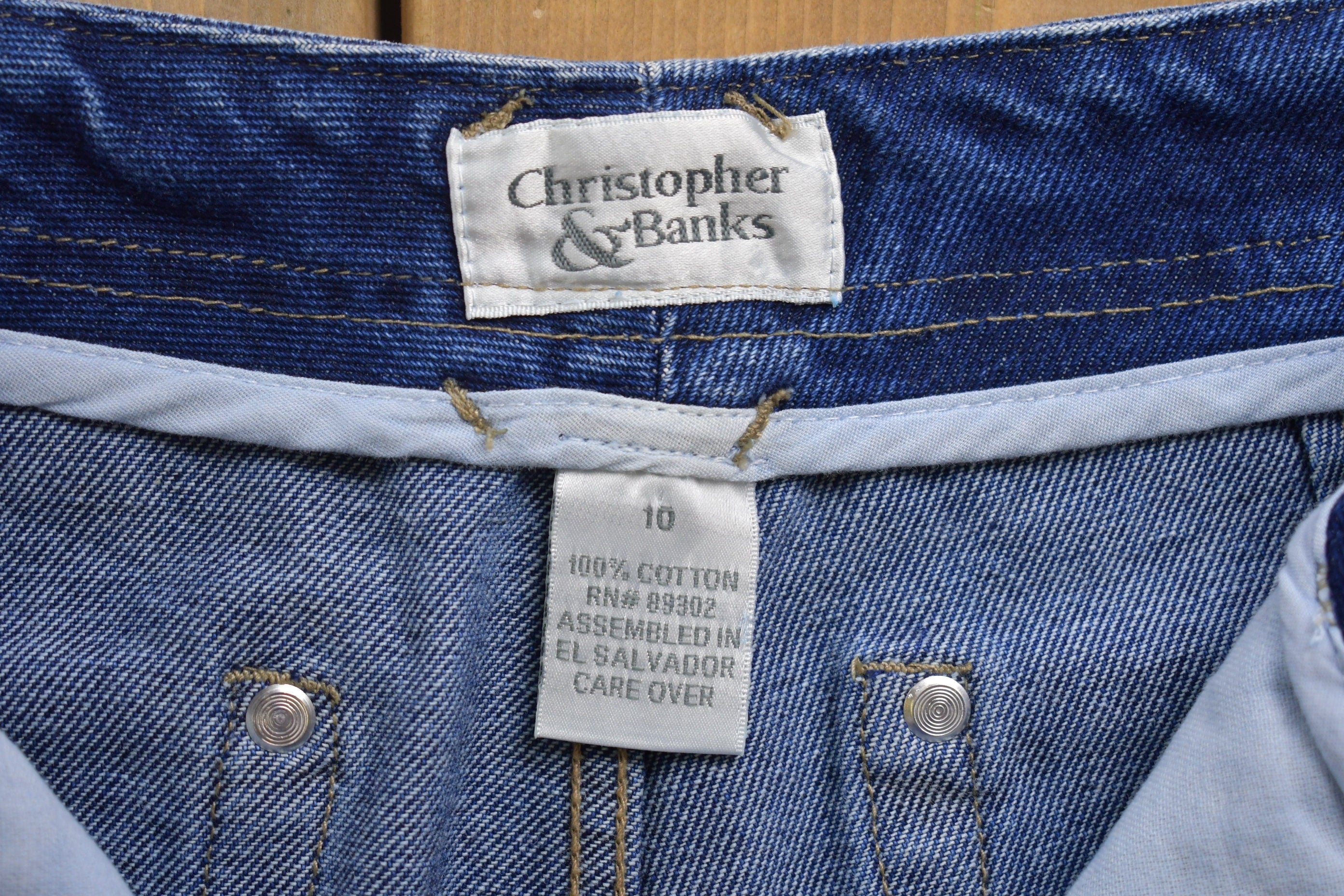 Vintage 1990s Christopher & Banks Blue Denim Jeans Size 28 x 31