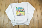 Vintage 1990s dairyland USA Cartoon Farm Souvenir Crewneck Sweatshirt Made In USA