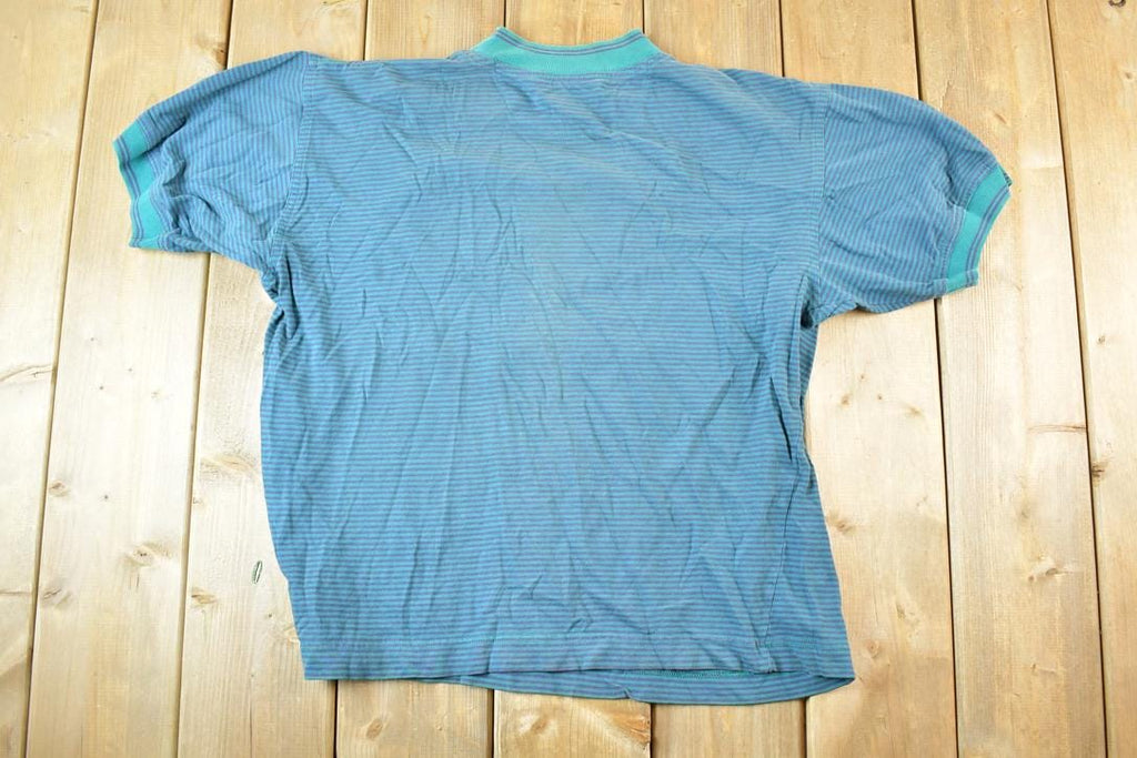 Vintage 1990s Structure Striped Grunge T-Shirt Mens Small