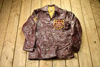 Vintage 1940s Samsonite Horsehide Varsity Jacket Industrial Champs Leather Jacket