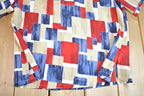 Vintage 1990s Bon Worth Abstract Graphic Short Sleeve Single Stitch Unique Button up