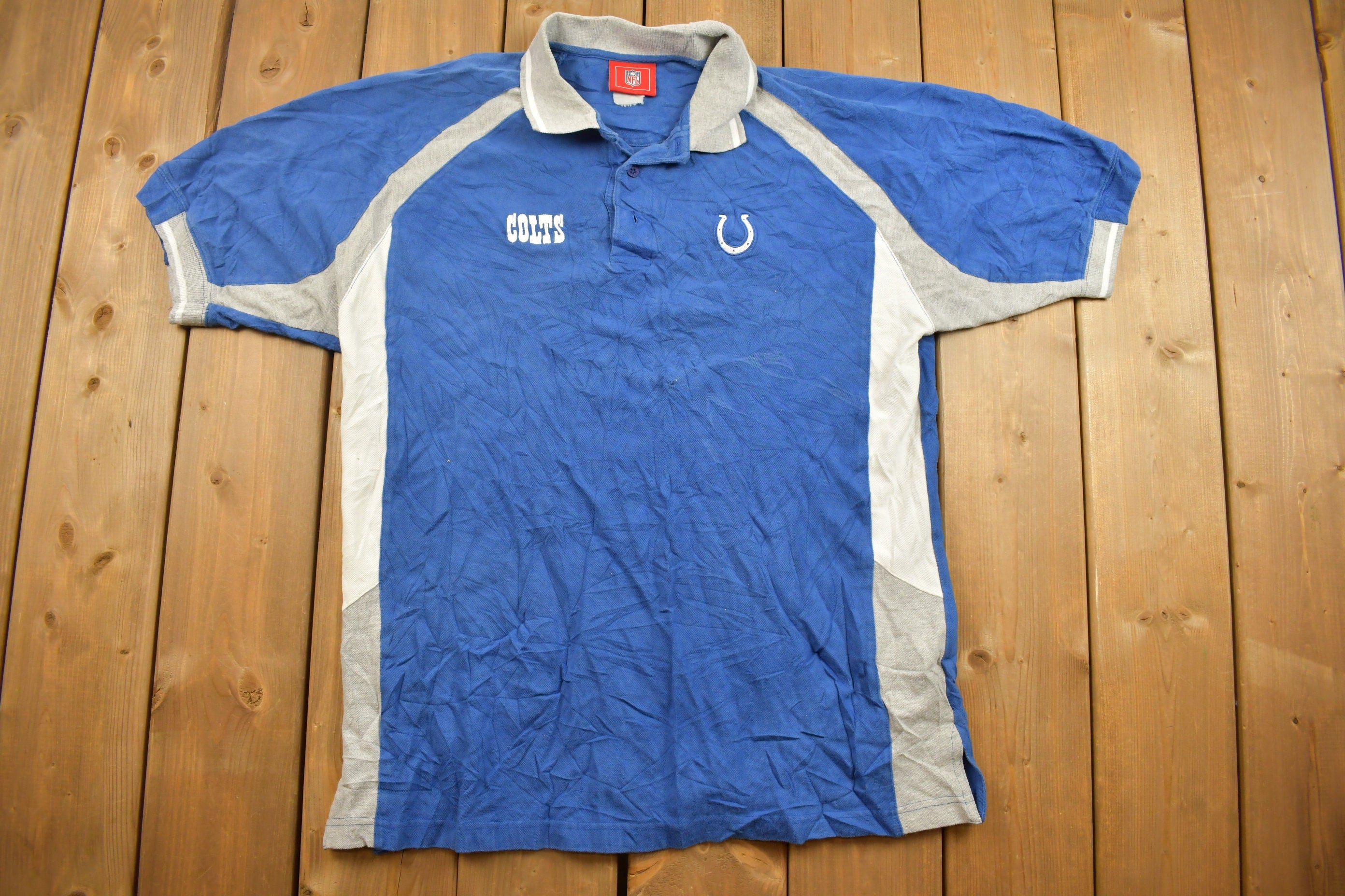 Vintage 1990s Indianapolis Colts NFL Graphic Golf Shirt