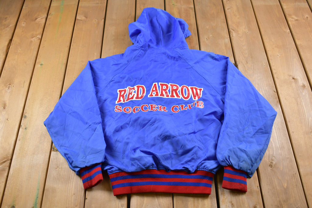 Vintage 1980s Red Arrow Soccer Club Half Zip Windbreaker Jacket