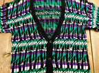 Vintage 1990s Concrete 3D Cable Knit Cardigan Sweater