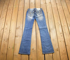 Vintage Y2K Miss Me Bedazzled Low Rise Jeans Size 26x31