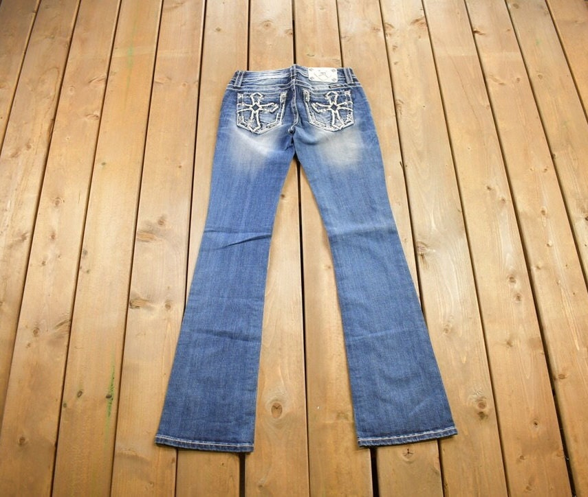 Vintage Y2K Miss Me Bedazzled Low Rise Jeans Size 26x31