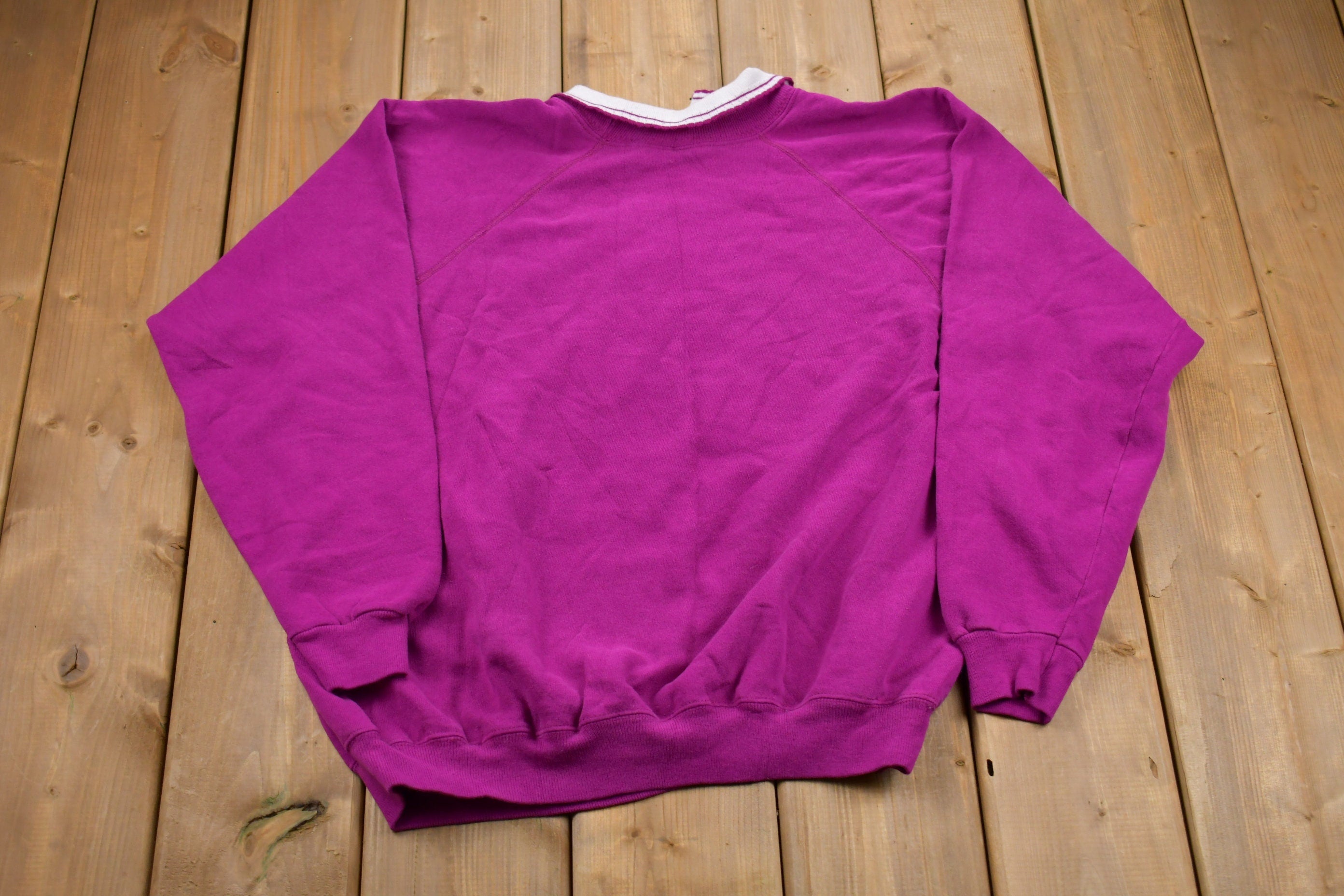 Vintage 1990s Morning Sun Floral Graphic Collared Sweatshirt