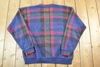 Vintage 1990s Croft And Barrow Knit Abstract Pattern Crewneck Sweater Mens XL