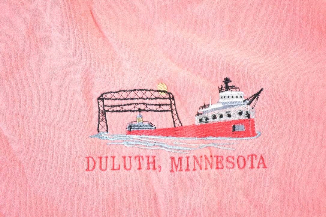 Vintage 1990s Duluth Minnesota Pigment Dyed Crewneck Sweatshirt Mens XL / 90s Souvenir Crewneck / Vintage Souvenir Crewneck