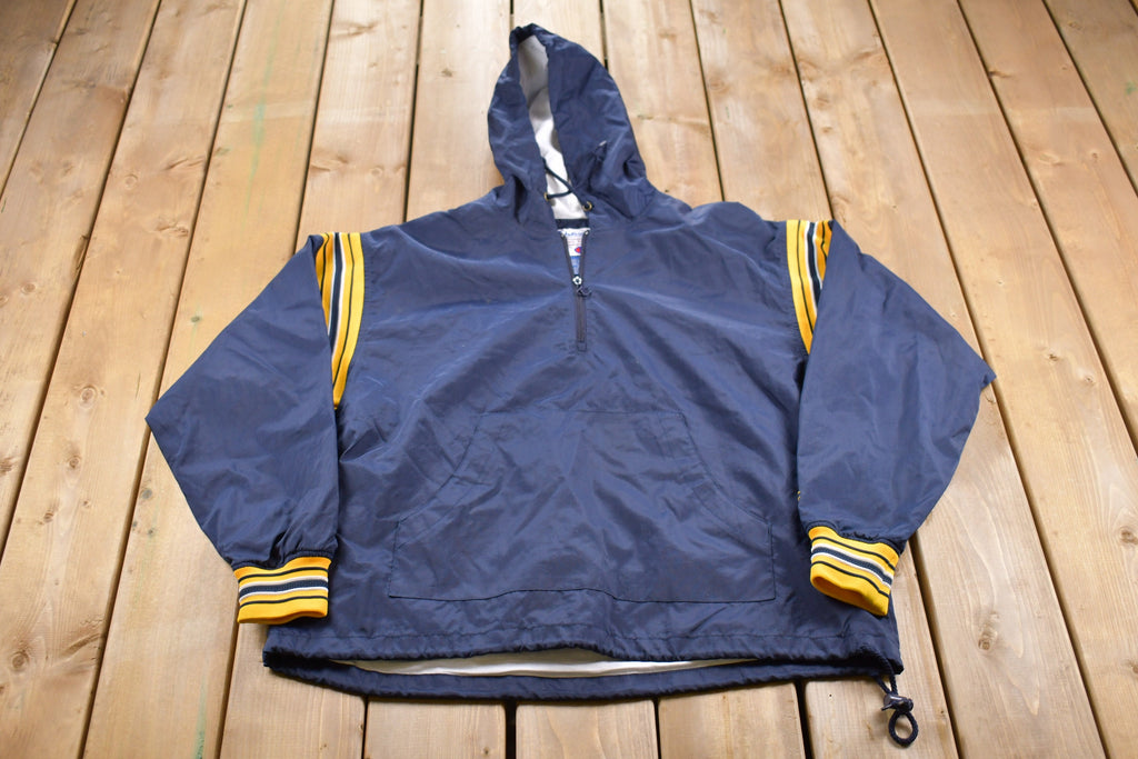 Vintage 1990s Champion Striped Windbreaker Jacket