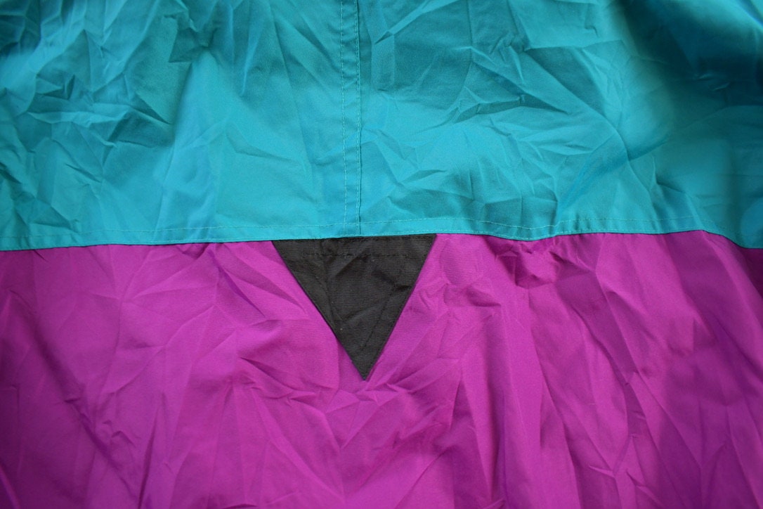 Vintage 1990s Hunt Club Ski Windbreaker Jacket  Color Block  Sportswear  Streetwear  Athleisure  Racing Jacket