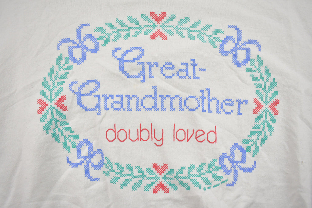 Vintage 1990s Great Grandmother "Doubly Loved" Cute Crewneck