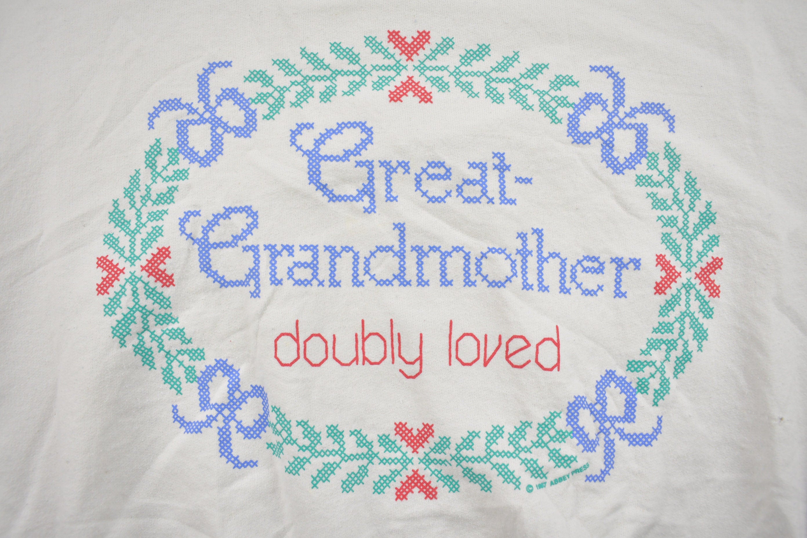 Vintage 1990s Great Grandmother "Doubly Loved" Cute Crewneck