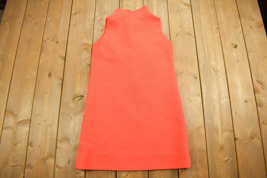 Vintage 1960s Sleeveless Orange Petite Ligue Dress