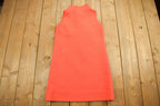 Vintage 1960s Sleeveless Orange Petite Ligue Dress